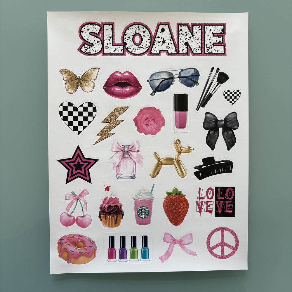 REMOVABLE VINYL STICKER SHEET-SPLATTER COLLAGE